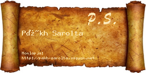 Pákh Sarolta névjegykártya